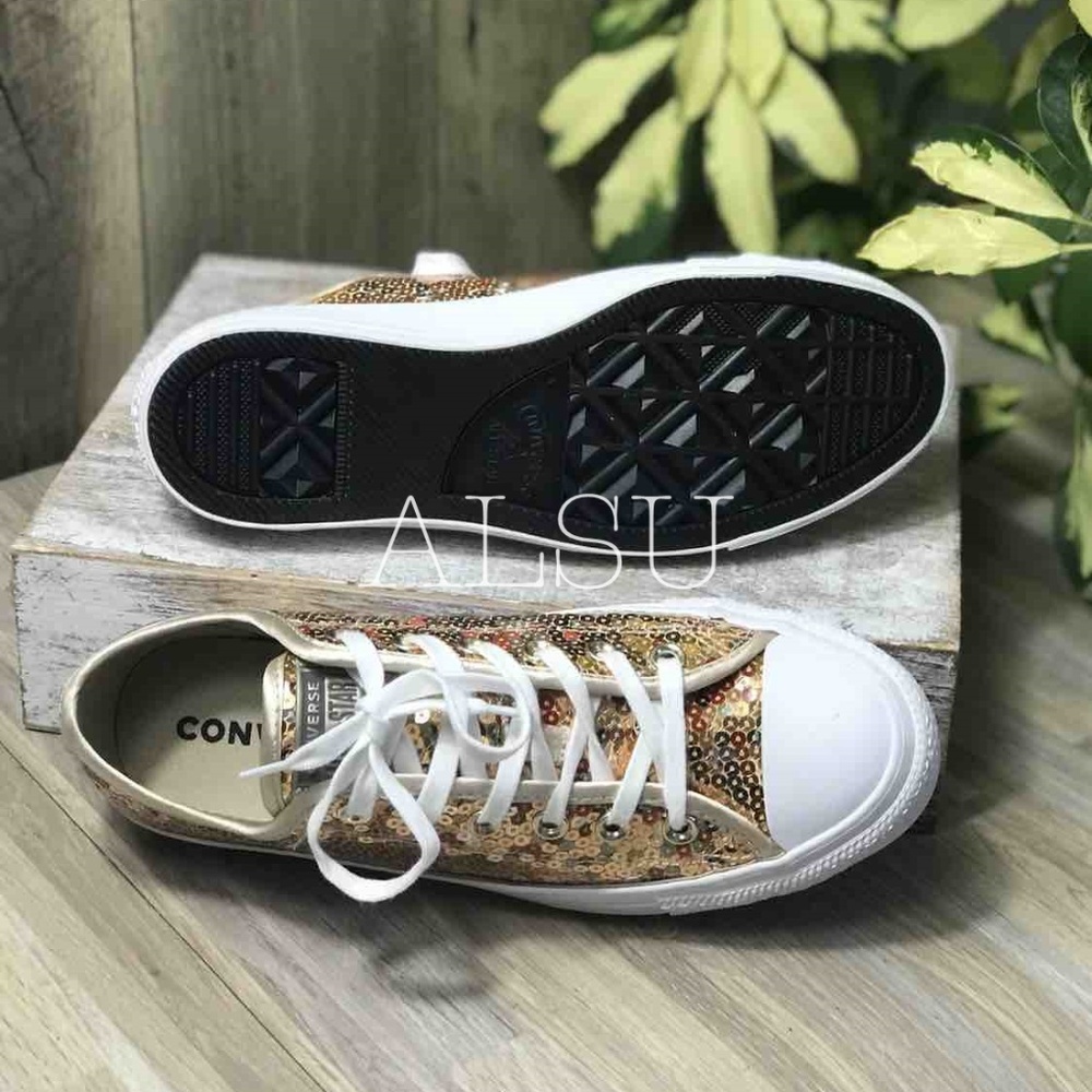 Converse AdVulc Ctas Sequins Low Top W AUTHENTIC - Picture 2 of 7